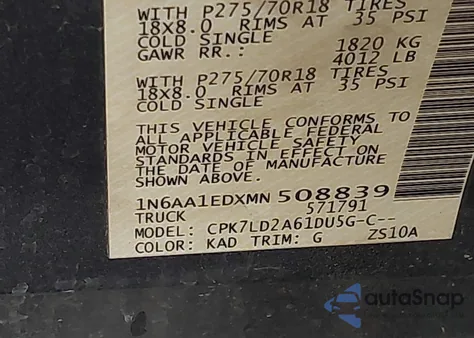 2021 Nissan Titan Pro-4X 4X4 from USA, damaged, VIN 1N6AA1EDXMN508839